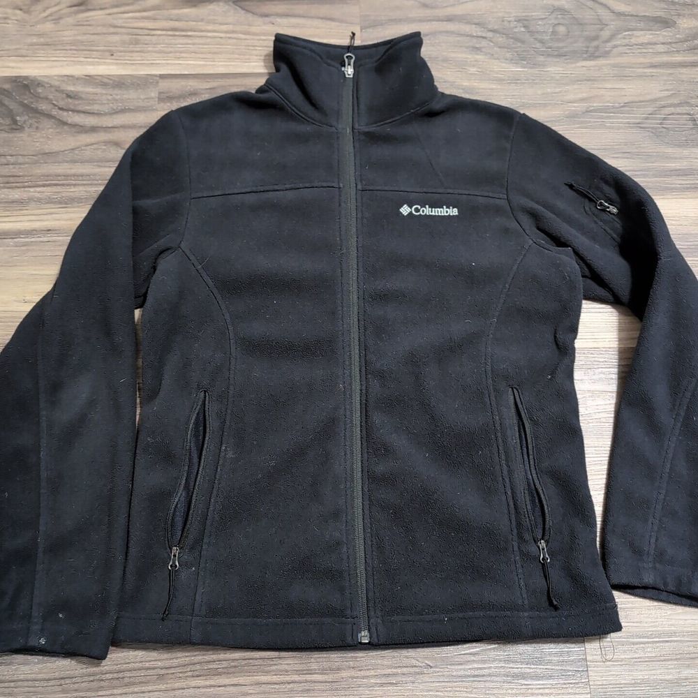 Columbia fast trek ll Women's M Black Fleece Jacket Full Zip 30D